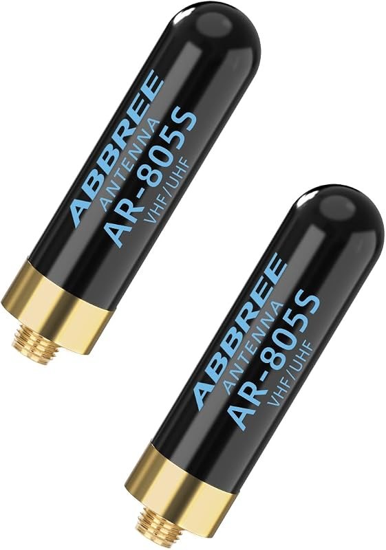 ABBREE Ham Radio Antenna Dual Band VHF/UHF 144/430Mhz 1.96inch AR-805S SMA- Female Long Range Stubby Short Antenna for