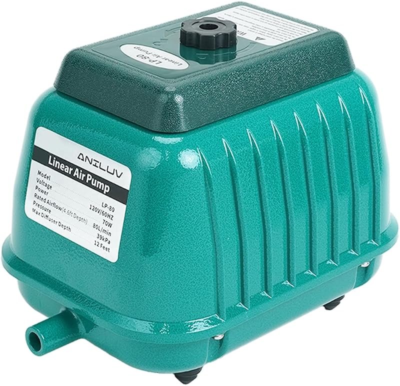 ANILUV LP-80 Septic Tank Linear Air Pump/Pond Aerator — air pump pond for pond air stone