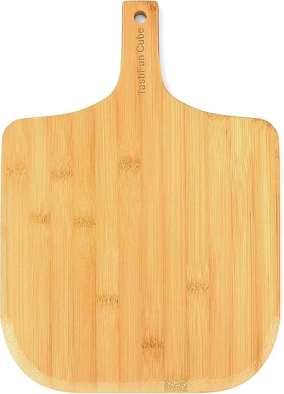 Pizza peel, 12" natural bamboo pizza paddle, Essential accessories for indoor Outdoor Ovens, baking homemade pizza