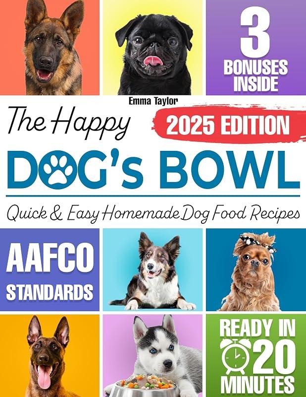 The Happy Dog's Bowl: The Quick & Easy Homemade Dog Food Recipes That Meet AAFCO Standards to Keep Your Dog Healthy
