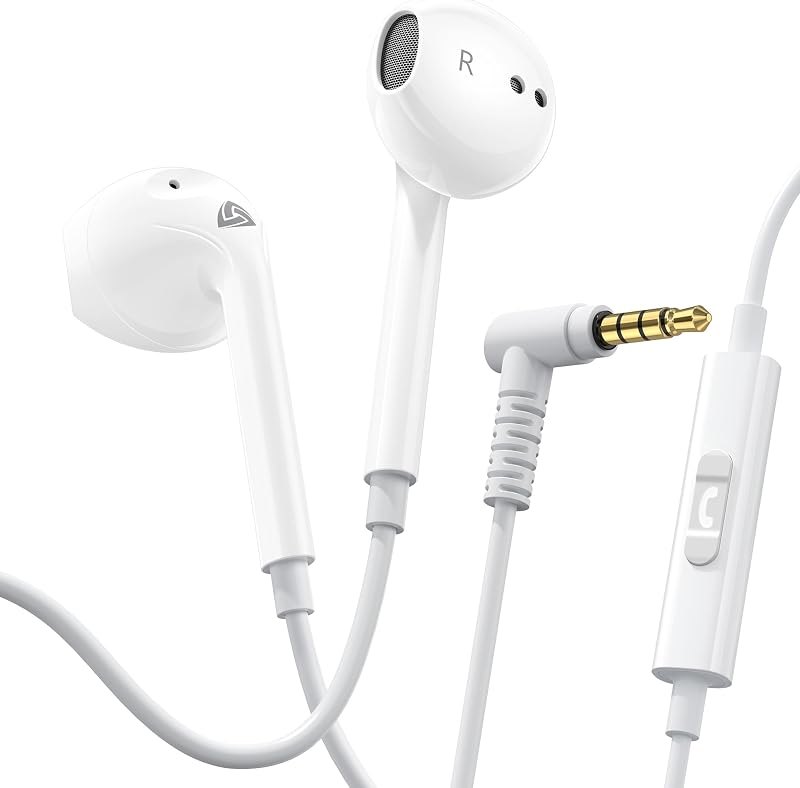 Zenith Wired Earbuds in-Ear Headphones, 5 Year Warranty, Earphones with Microphone, Corded for 3.5mm Jack Ear Buds for