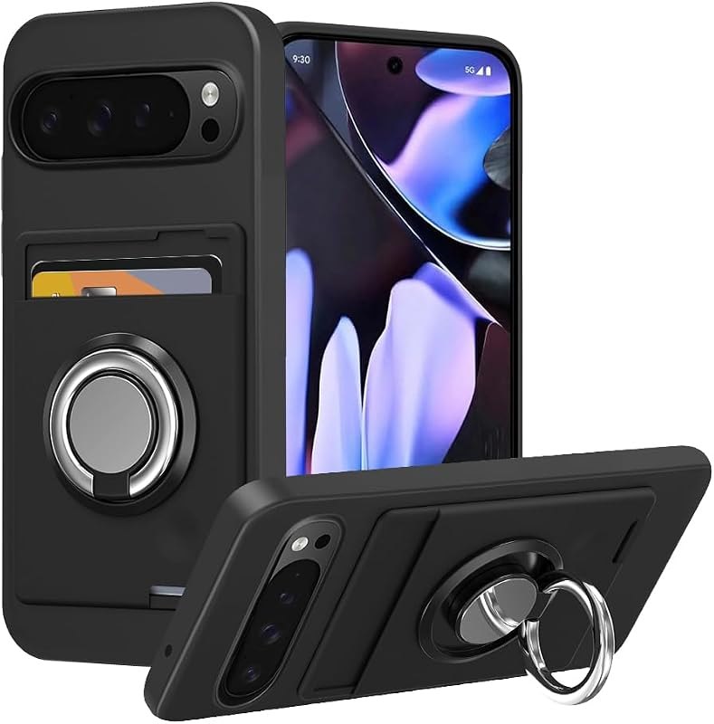 for Pixel 10 Pro XL Phone Case with Card Holder & Ring Stand — case for google pixel accessories