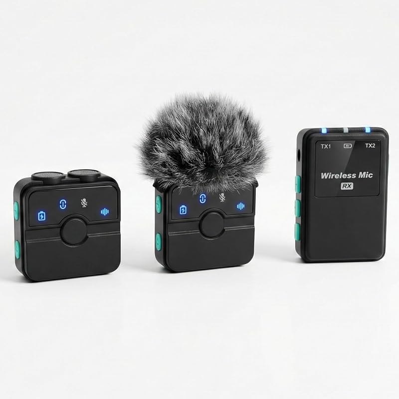 Creatormic Voice-enhancing Mini Wireless Lavalier Microphones for Iphone, Android, Camera - Limiter, Voice Eq, Noise