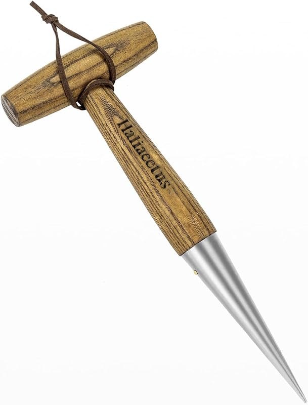 Haliaeetus Dibber Garden Tool, Stamped Stainless Steel Tip Seed Dibber — garden dibber for bulb planter tool