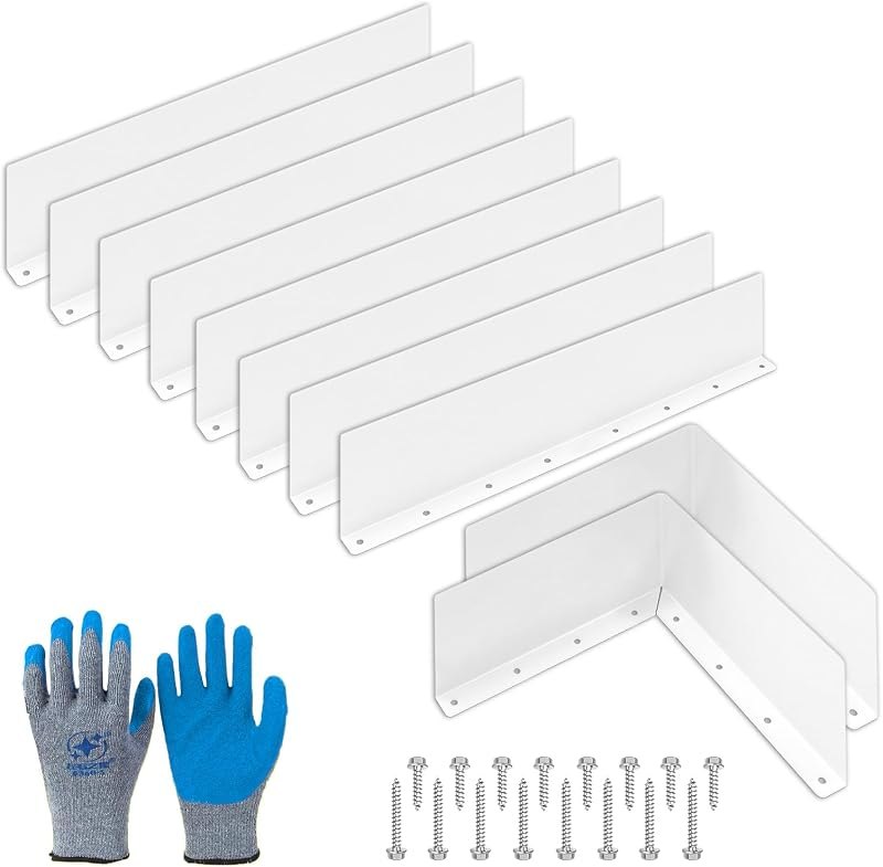 10Pcs Gutter Splash Guard White, Roof Rain Diverter — best rain gutter guard for rain gutter guard