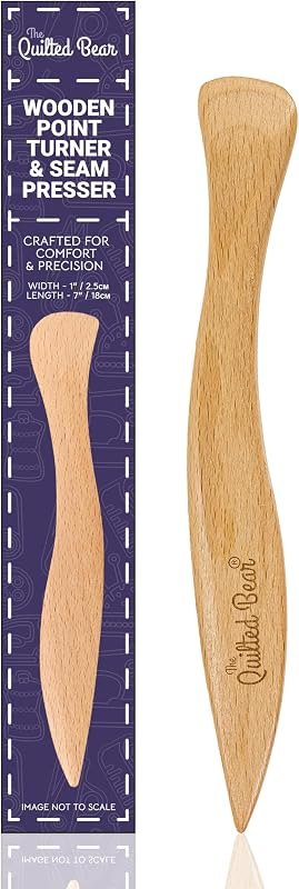 The Quilted Bear Wooden Point Turner & Seam Presser Quilting & Sewing Tool — sewing stiletto tool for seam ripper