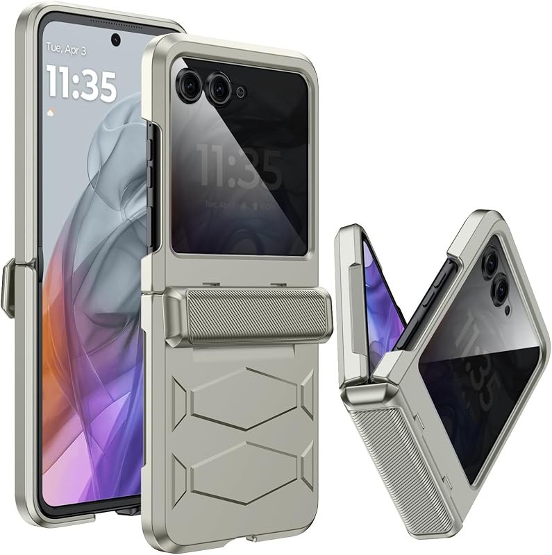 for Motorola Razr 2026/Razr 2025 Case,Built-in Privacy Screen Protector&Hinge Protection Shockproof All-Inclusive