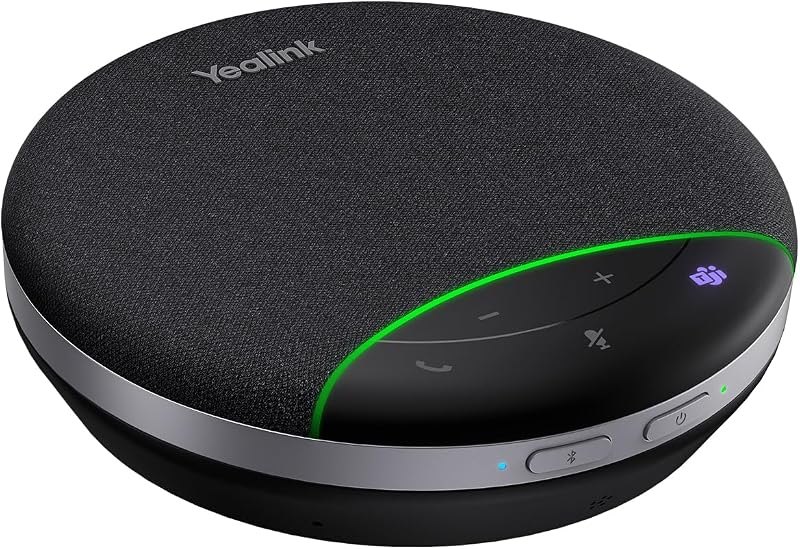 Yealink SP92 Conference Speaker and Microphone with AI Noise Cancellation, 20H Call Time, 13ft Pick-up, 360 Omni Mic
