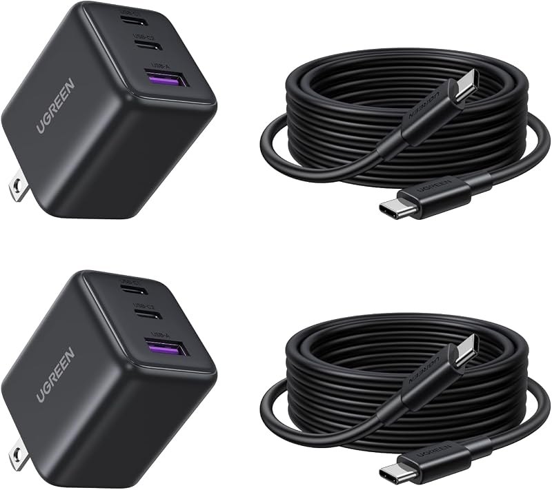 UGREEN 2 Pack 30W GaN Charger, 3-Port Fast Charger for iPhone 18 — best 3 port GaN charger for port gan charger