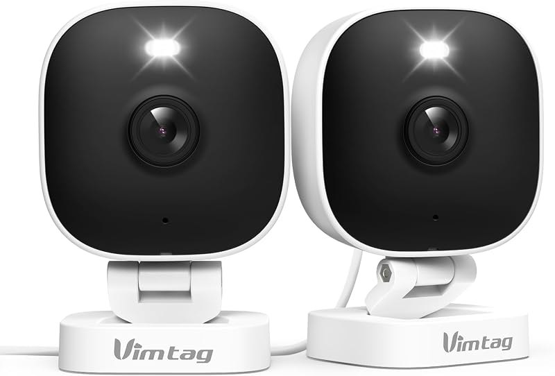VIMTAG 2.5K Cameras for Home Security Outdoor/Indoor, Color Night Vision Security Camera for Baby/Pet/Dog/Nanny