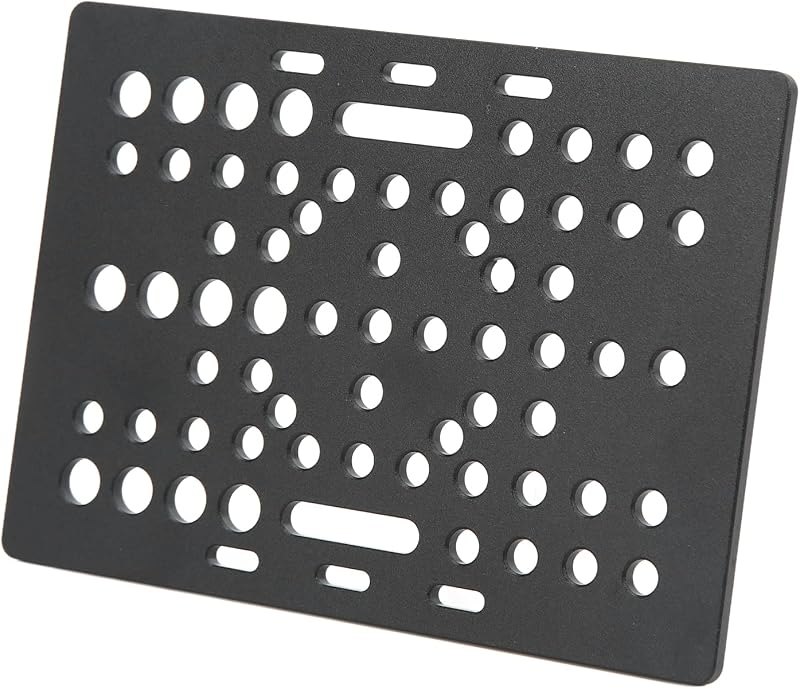 Aluminum Gantry Plate, High Strength Black Anodized 3D Printer Linear Guide with Folding Slots, Universal Gantry Board