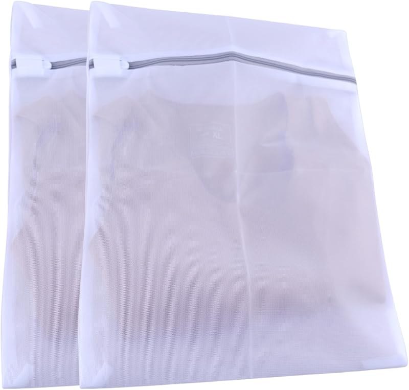 Wonababi Fine Mesh Laundry Bag (2-Pack) - Machine-Washable Organizers for Bedding, Sweaters & Curtains (16x20")