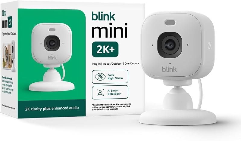 Blink Mini 2K+ (newest model) — Plugs, cameras, lights, and small ho for plugs cameras lights small