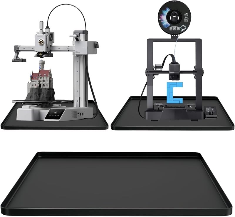 Silicone Mat for 3D Printers with Raised Edge, 23.6x15.8 Inch, Anti-Slip — printers floor mat for printers floor mat
