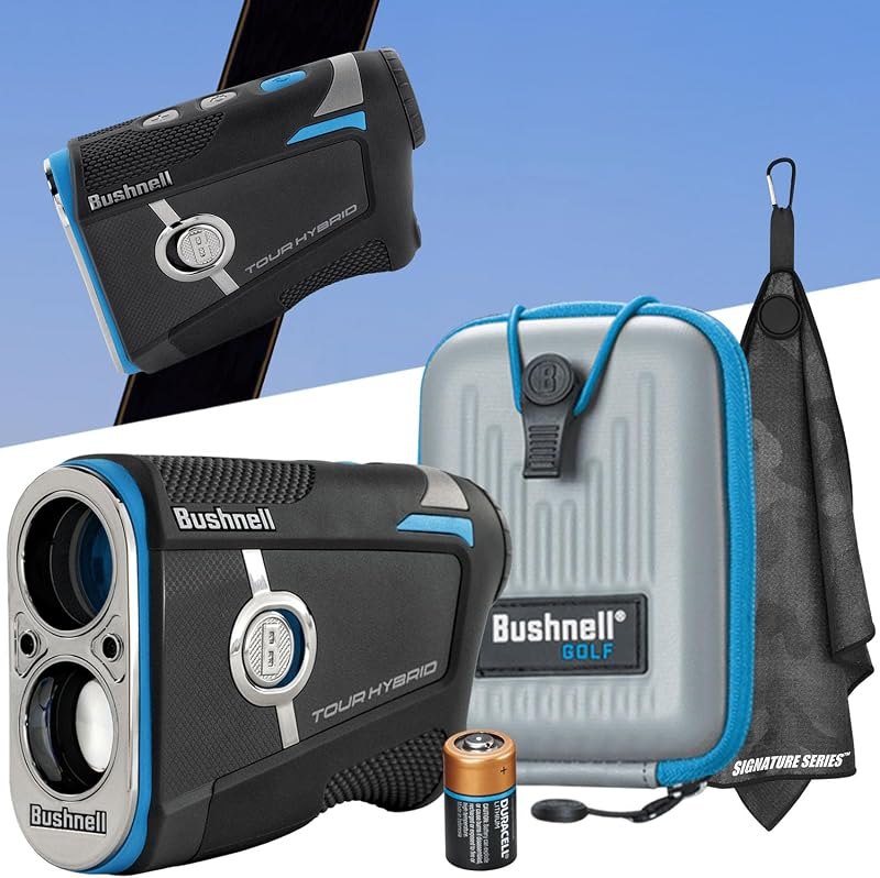 Bushnell Golf Tour Hybrid GPS Laser Rangefinder with Slope, 1300 Yd Range, Magnetic Mount, PinSeeker, 6X