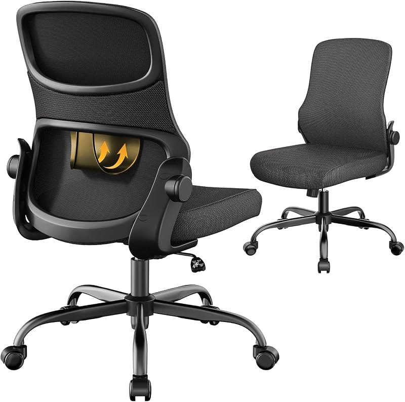 Armless Mesh Office Chair, Ergonomic Home Office Desk Chairs — best office mesh desk chair for office mesh desk chair