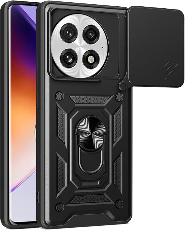 Compatible with OnePlus 13 Case Dual-Layer Rigid PC, Drop-Proof Compatible for OnePlus 13 Phone Case Cover Black —