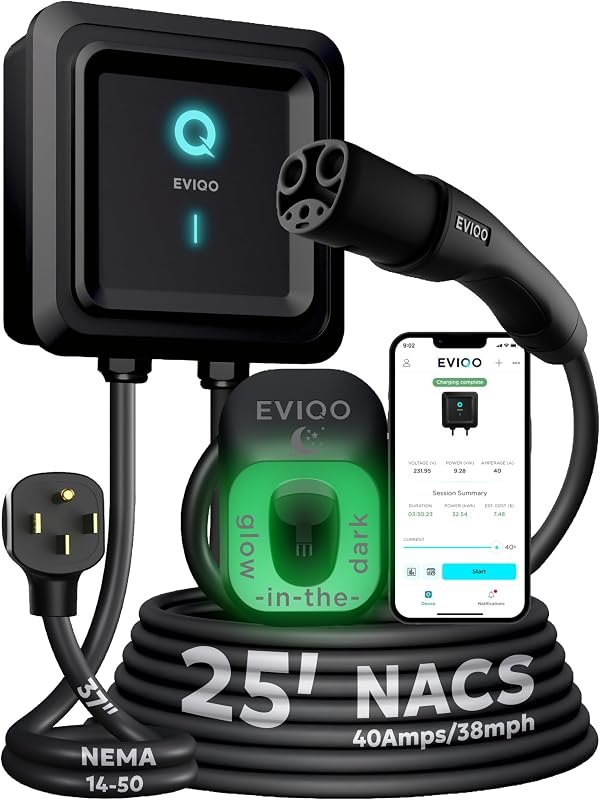 Tesla Level 2 Charger NACS 40A - Plug in Nema 14-50 240V Level 2 EV Charger — NEMA 14-50 EV charger amazon for nema