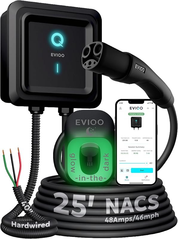 Tesla Level 2 Charger NACS 48A - Hardwired 240V Wall Level 2 EV Charger — Level 2 EV charger for level charger