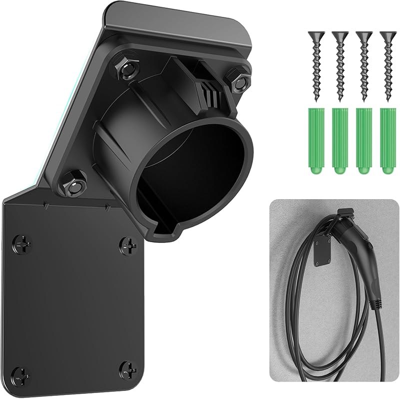EV Charger Holder SAE J1772 Charging Cable Organizer — EV charger holster for charger holster
