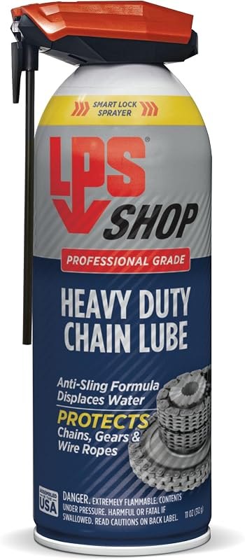 LPS Shop Heavy Duty Chain Lube, Professional-Grade Formula Provides Lubrication & Protection for Gears, Chains, Wire