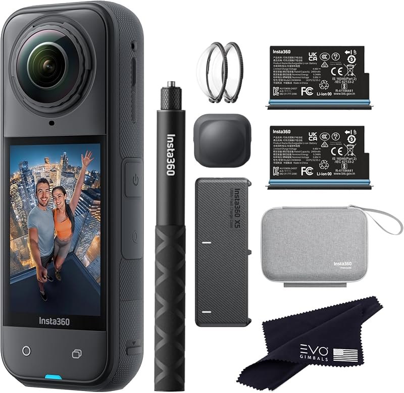 Insta360 X5 Essentials Bundle-8K Waterproof 360 Action Camera — 360 Degree Cameras that store your m for 360 degree