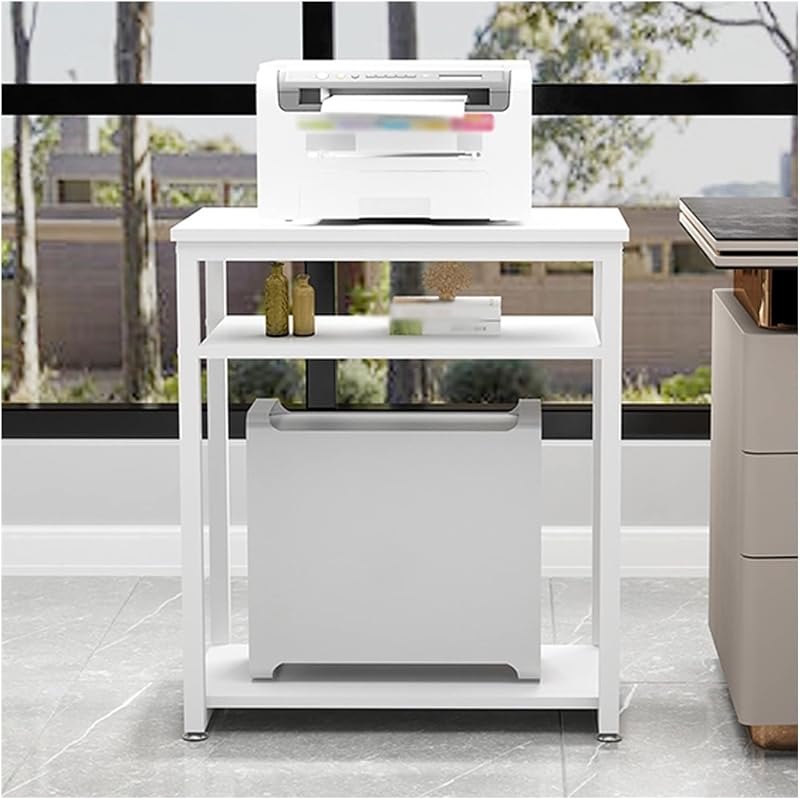Printer Table Printer Cabinet Desktop Printer Stand, 3-Tier Printer Stand, Multifunctional Storage Bookshelf
