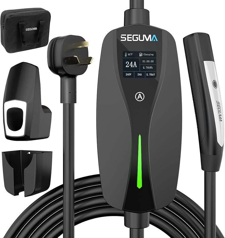 SEGUMA NEMA 10-30 Tesla Level 2 Charger, 10A-24A Level 2 NACS EV Charger — Level 2 EV charger for level charger