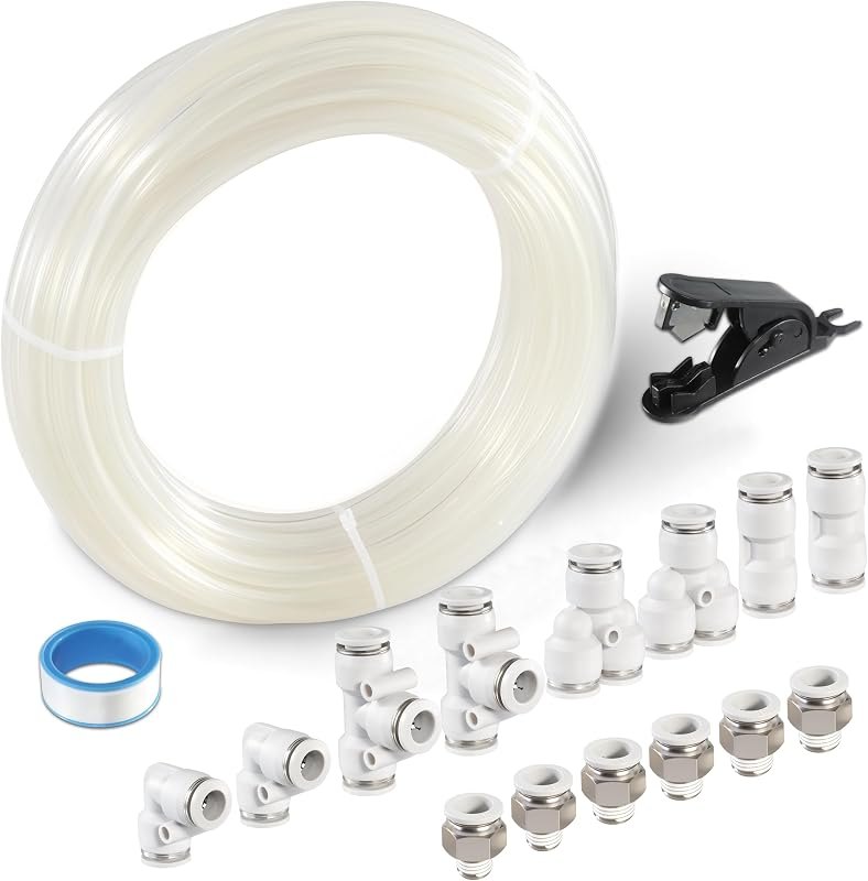 PA Nylon Air Tubing Kit, 1/4" OD x 10 m, White — Leak tape, supply lines, and the 2 a for leak tape supply lines