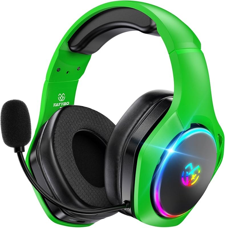 Tatybo Wireless Gaming Headset for PC, 40H Battery 7.1 Surround, USB-C — best gaming PS5 headset for gaming ps5 headset