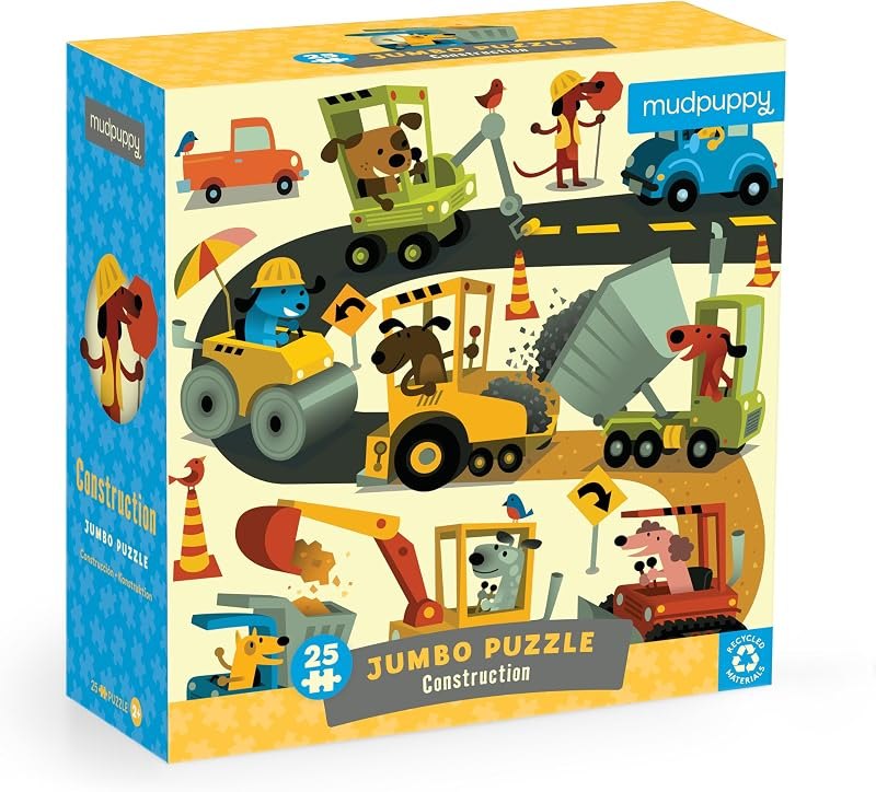 Mudpuppy - Construction 25 Piece Jumbo Puzzle for Kids — Amazon Games to keep you entertained for games keep you