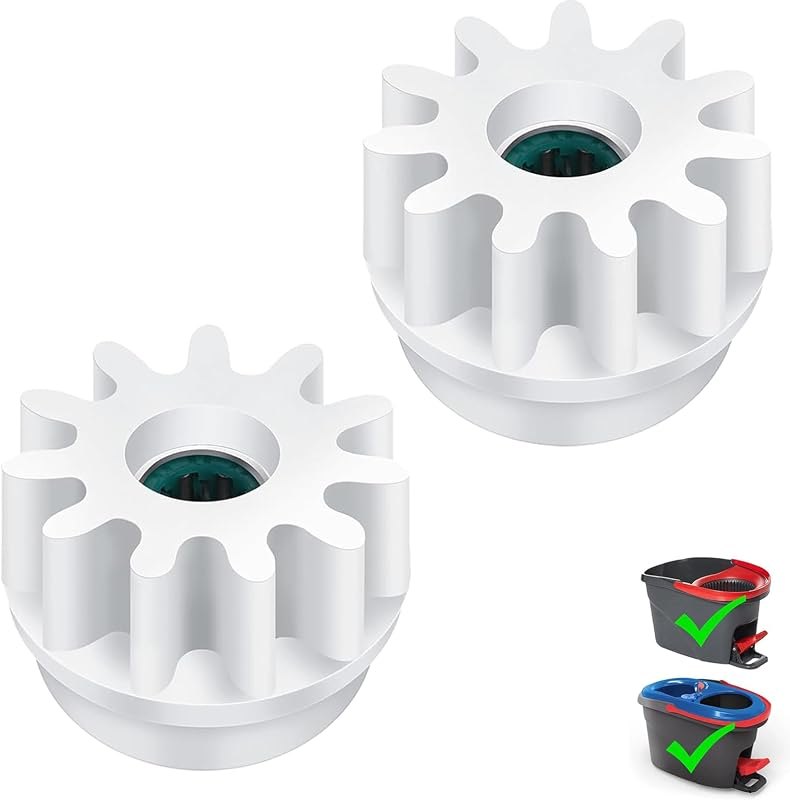 Spin Mop Bucket Gear Replacement Kit - 1" Heavy-Duty Nylon & Steel Gears, Compatible with O-Cedar/Vileda Systems