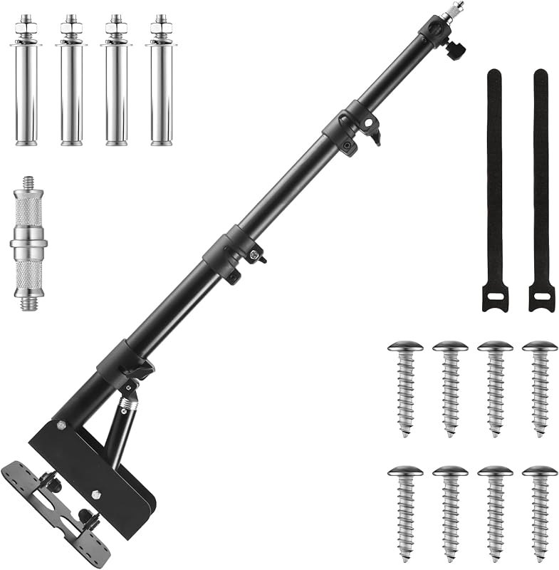 Ring Light Wall Mount, 45.7inch/116cm Adjustable Triangle Boom Arm — best ring floor stand for ring floor stand