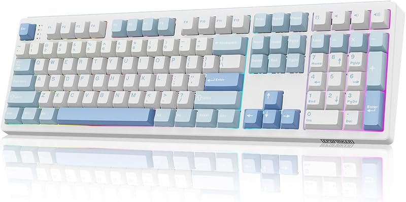 MechLands EPOMAKER TH108 Full Size Mechanical Keyboard, Wireless Gaming Keyboard, 8000mAh Battery, Creamy Gasket, 108
