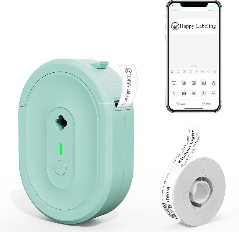 N12 Label Maker Machine Bluetooth Mini Label Printer, Green — best Bluetooth label printer for bluetooth label printer
