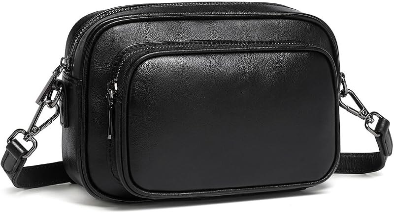 Genuine Leather Crossbody Bags for Women Small Purses and Handbags Vintage Ladies Shoulder Satchel Bag 2 styles straps