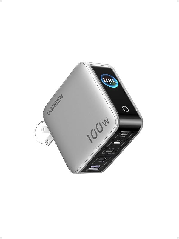 UGREEN Nexode Pro 100W GaN USB C Charger, 5-Port Smart Display Charger — 100W GaN charger for 100w gan charger