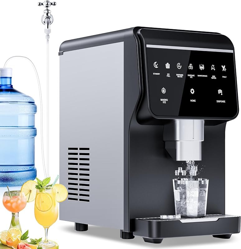 Nugget Ice Maker Countertop 80LB/24H with Ice Dispenser — countertop nugget ice for countertop nugget ice