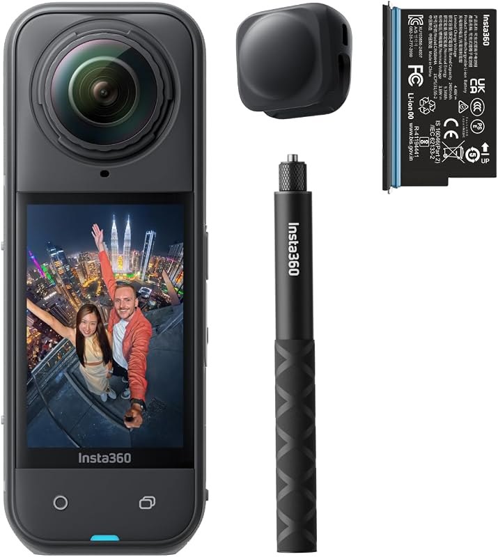 Insta360 X5 Starter Bundle - Waterproof 8K 360° Action Camera, Leading Low Light, Invisible Selfie Stick Effect