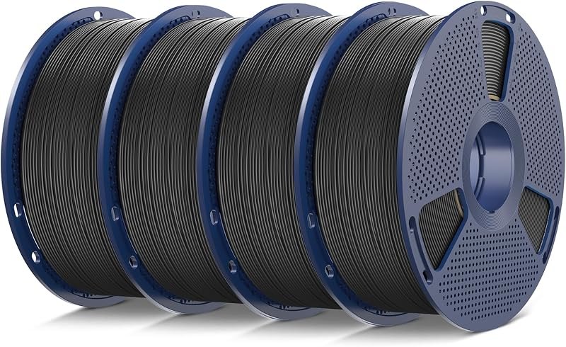 SUNLU 4kg ASA 3D Printer Filament Bundle, (4xBlack)