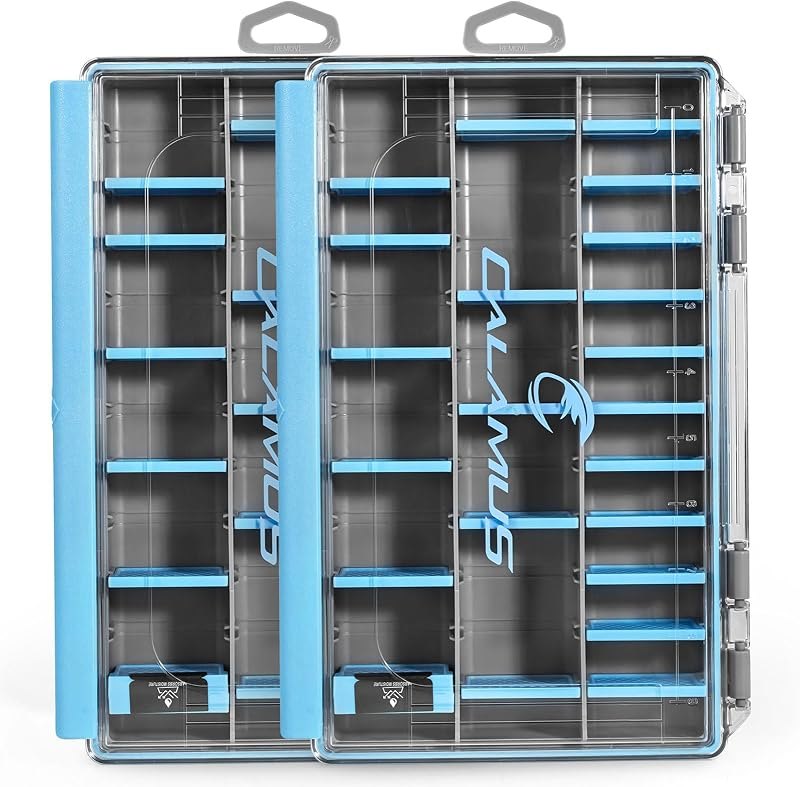 Calamus DryVault Waterproof Fishing Tackle Box, 3600 2 Pack — Tackle that does not rust in the tra for tackle does not