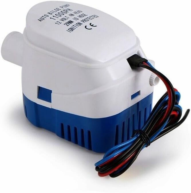 ISURE MARINE 12V Automatic Submersible Boat Bilge Water Pump Latest styles 1100GPH Built-in Auto Float Switch