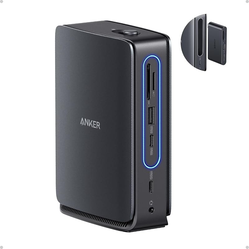 Anker Nano Laptop Docking Station, 13in1 Dock with Detachable 6in1 USBC Hub — Hubs, docks, SSDs, webcams, keyboard for