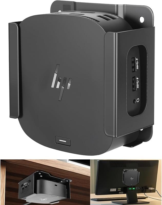 Metal VESA Mount and Under Desk Mount for HP USB-C Dock G5 Wall Mount,Designed for Docking Station Mounting Holder