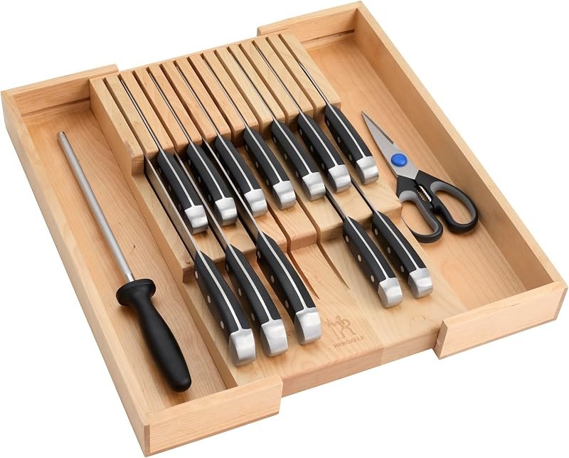 Henckels Statement 15-pc Knife Set with in-Drawer Knife Tray, Razor-Sharp, German Engineered Informed by over 100