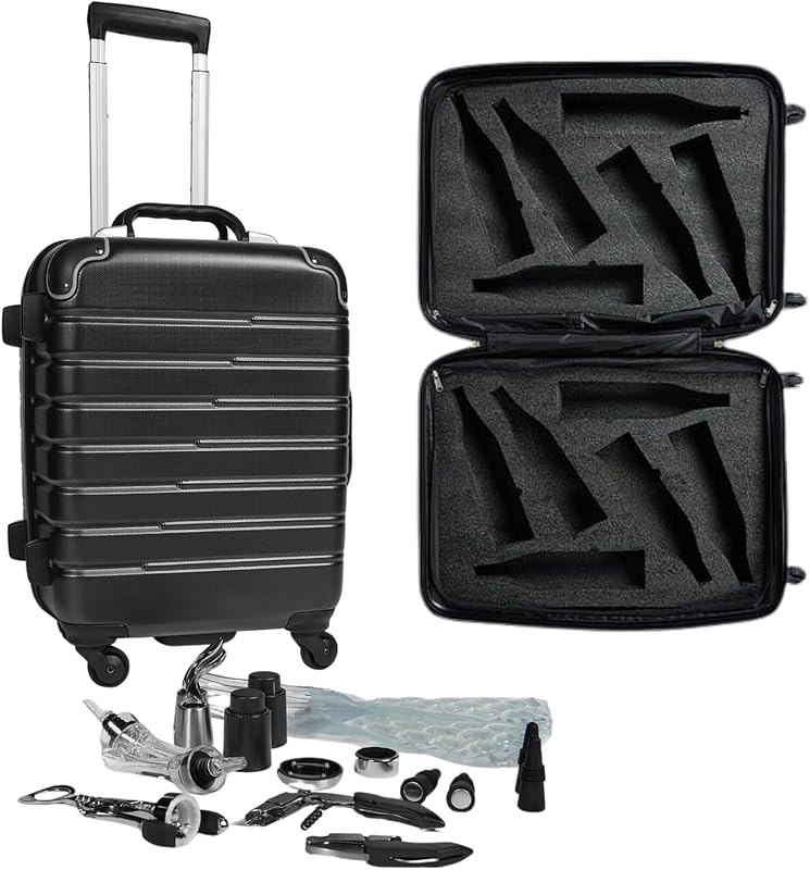 by VinGardeValise 12-Bottle Hard Shell Wine Suitcase with Hinomoto 360° Spinner Wheels — wine hard case for wine hard