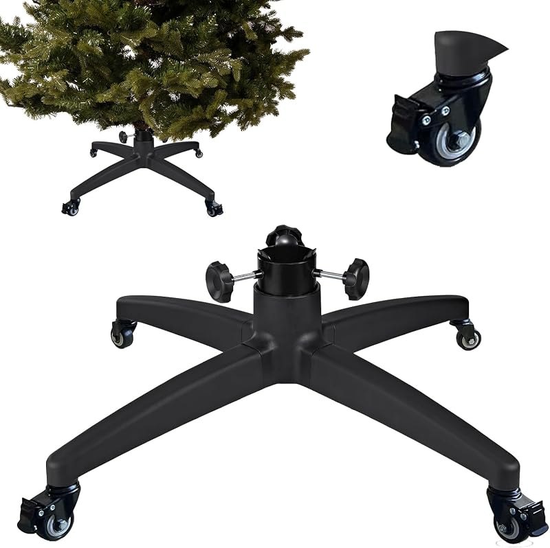 Rolling Christmas Tree Stand,Suitable for Artificial Christmas Tree — best christmas floor stand for christmas floor