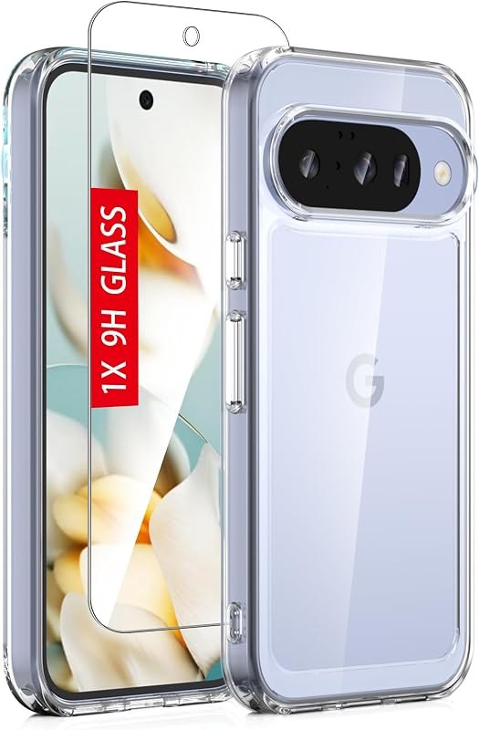 for Google Pixel 10/10 Pro Case: Military-Grade Shockproof Phone Cover with Tempered Glass Screen Protector