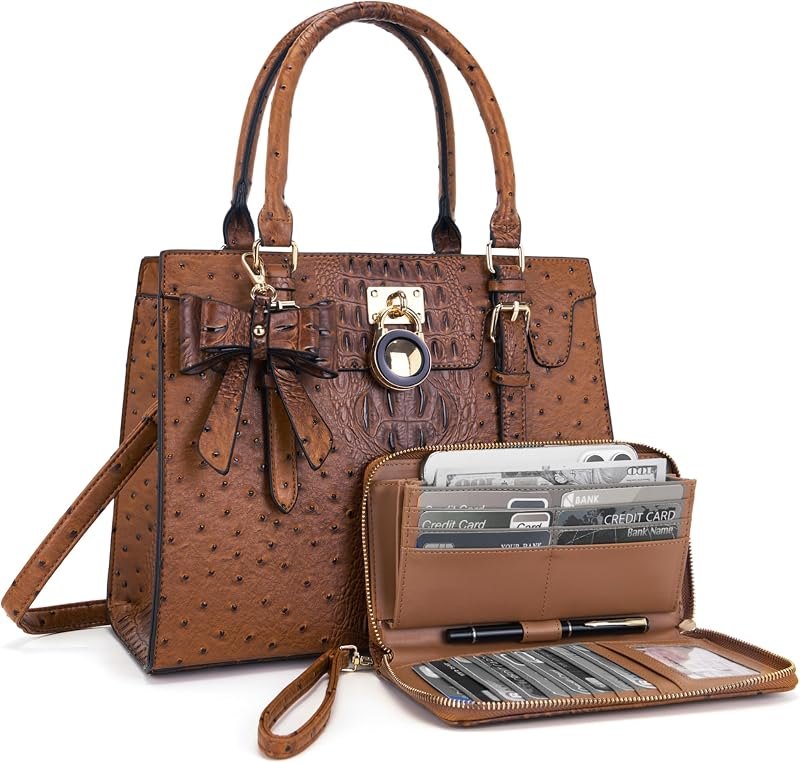 Women High End Satchel Tote Shoulder Handbags Purses Wallet Set — handbags Classy Purses for handbags classy purses