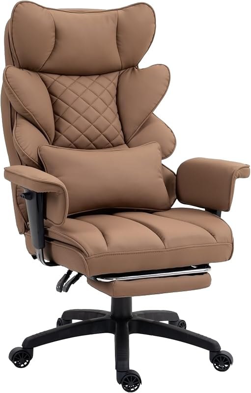 Dowinx Big and Tall Office Chair with Pocket Spring Cushion,High Back Computer Gaming Chairs with Adjustable